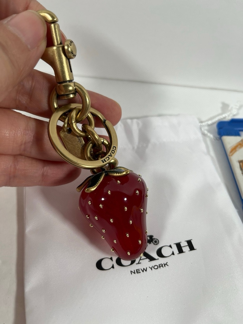 Coach Strawberry Purse Bag Charm NWT